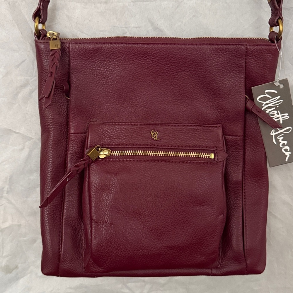 Elliott Lucca Cabernet 3 pocket crossbody bag
